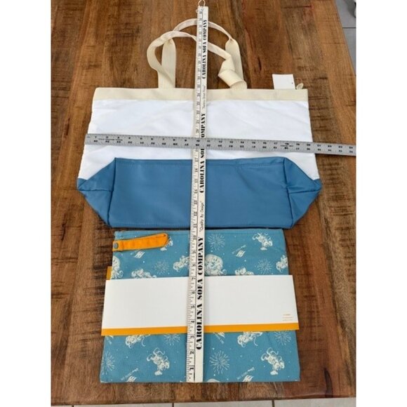 Disney Cruise Line Castaway Club Tote Bag Wet Dry Bag Set Blue White Zipper New - Picture 7 of 13